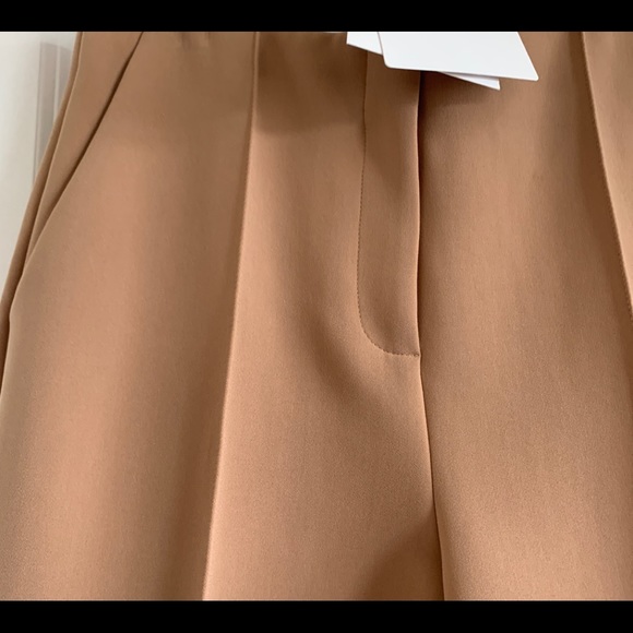 NWT DVF Wide Leg, Front Pleat Pant (Camel, Sz 4) - Picture 8 of 14